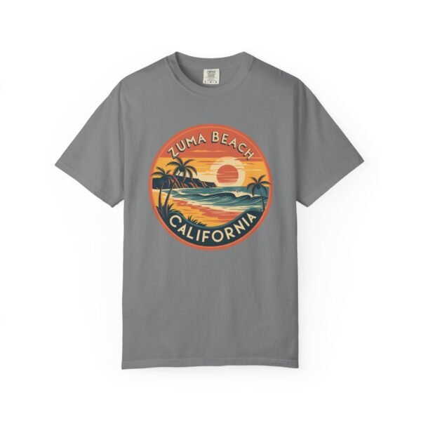 Zuma Beach California T-Shirt - Retro Sunset Graphic Tee, Coastal Surf Shirt, Vintage Beachwear Gift, Unisex Summer Shirt