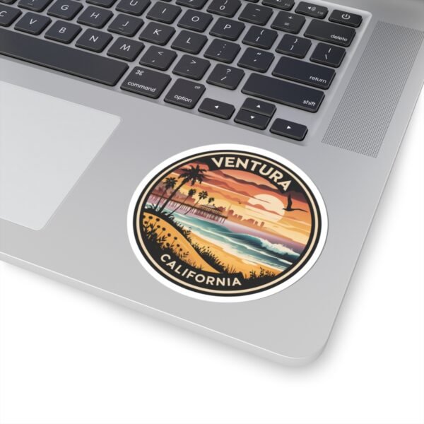 Sticker, Ventura California Sunset Paradise, Travel Stickers, Laptop Decal, Phone Sticker, Scrapbooking, Journaling Supplies
