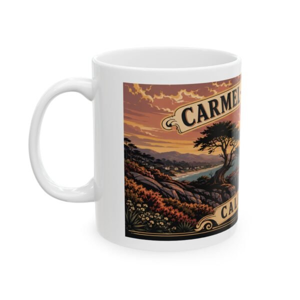 Carmel by the Sea California: Coastal Cliff Art Ceramic Mug