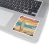 Zuma Beach California Vinyl Sticker - Surfboard Sunset Design, Retro Beach Vibes, California Travel Decal, Malibu Souvenir
