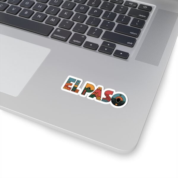 Texas Landscape Kiss-Cut Stickers | El Paso Artistic Letters, Southwest Symbols, Travel Accessories, Unique Decals for Water Bottles and
