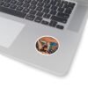 The Capy Scream Vinyl Sticker - Funny Capybara Art Inspired by The Scream | Round Waterproof Decal for Laptops, Journals & Gifts