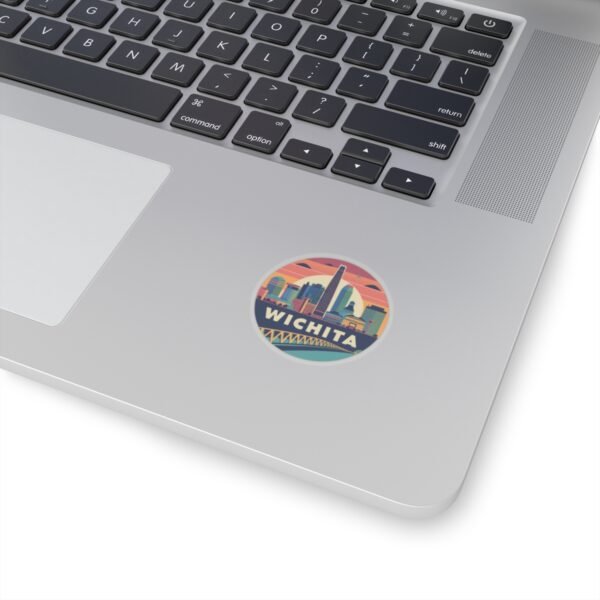 Wichita, Kansas Skyline Art - Kiss-Cut Stickers | Vibrant Cityscape Design