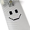 Pixel Smiley Face Sticker - Retro 8-Bit Minimalist Happy Face Decal, Funny Gaming Pixel Art, Cute Laptop & Water Bottle Sticker