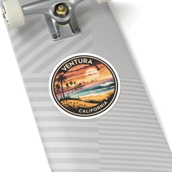 Sticker, Ventura California Sunset Paradise, Travel Stickers, Laptop Decal, Phone Sticker, Scrapbooking, Journaling Supplies