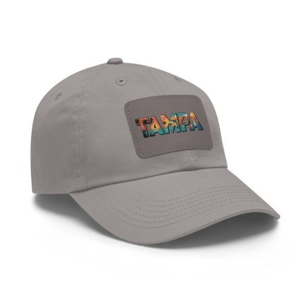 Tampa Florida Hat - PU Leather Patch Retro Coastal Baseball Cap, Florida Travel Souvenir