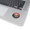 7303489321496171383_1200.jpeg Carmel-by-the-Sea California Sticker - Retro Sunset Coastal Art, Vintage Round Ocean View with Cottages & Cypress Trees, Travel Souvenir