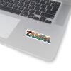 Tampa Florida Sticker - Retro Vintage Lettering Art with Dolphins, Palms, Sailboats & Skyline - Coastal Travel Souvenir