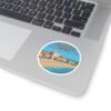 Sitges Spain Sticker - Pixel Art Coastal Travel Design, Retro Mediterranean Beach Souvenir