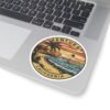 Kiss-Cut Stickers - Ventura, California Surfing Eclipse, Coastal Sticker, Ocean Decal, Beach Lover Gift, Laptop Sticker, Water Bottle Decal