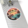 Nerja Spain Pixel Art Sticker - Retro Sunset 8-Bit Design | Andalucía Travel Vinyl Decal | Vintage Coastal Mediterranean Art