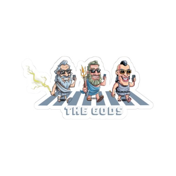 The Gods Road - Zeus, Poseidon and Hades Sticker | Greek Mythology Meets Pop Culture | Funny Vinyl Decal for Laptops & Journals