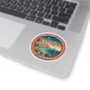 Cabo de Gata Spain Sticker - Retro Pixel Art Travel Badge with Cliffs, Lighthouse & Cactus - Vintage Mediterranean Souvenir Decal