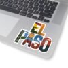 Stickers, Colorful El Paso Texas Nature Inspired Letter Art, Travel Gift Souvenir, Laptop Decal, Car Bumper Sticker, Planner Decoration
