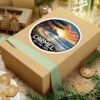 Carmel-by-the-Sea Sticker - Pixel Art Sunset Ocean Waves and Cliffside Design - Retro 8-Bit California Coastal Travel Souvenir Decal
