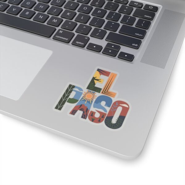 Stickers, Colorful El Paso Texas Nature Inspired Letter Art, Travel Gift Souvenir, Laptop Decal, Car Bumper Sticker, Planner Decoration