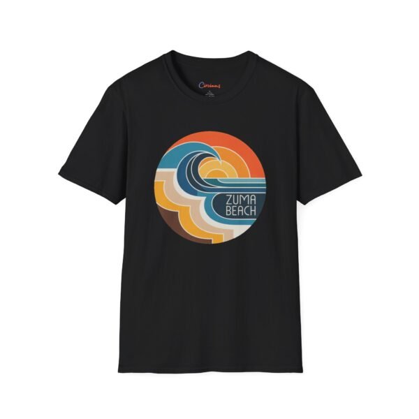 Retro Zuma Beach Wave Tee - California Surf Vibes T-Shirt | Vintage Sunset Design | Unisex Softstyle Shirt