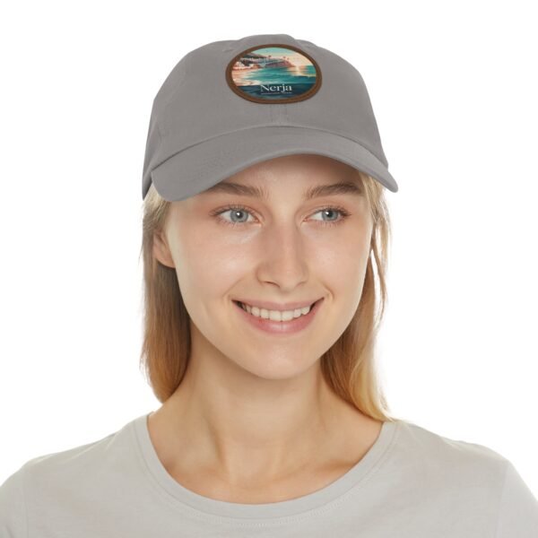 7804761438350130285_2048.jpeg Nerja Spain Hat - Coastal Sunset Leather Patch Cap | Andalucía Beachwear Gift for Travelers, Surfers & Dreamers