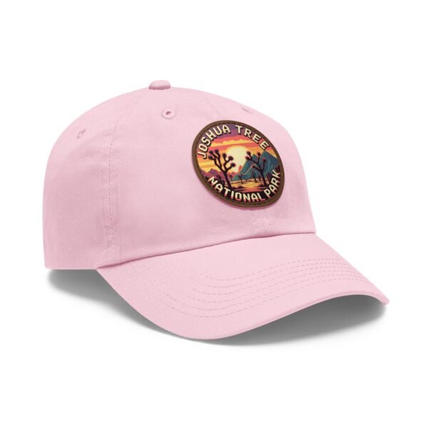 Joshua Tree National Park Hat - 8-Bit Pixel Art Retro Sunset Leather Patch Cap, Desert Baseball Dad Hat, California Souvenir