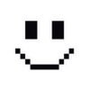 Pixel Smiley Face Sticker - Retro 8-Bit Minimalist Happy Face Decal, Funny Gaming Pixel Art, Cute Laptop & Water Bottle Sticker