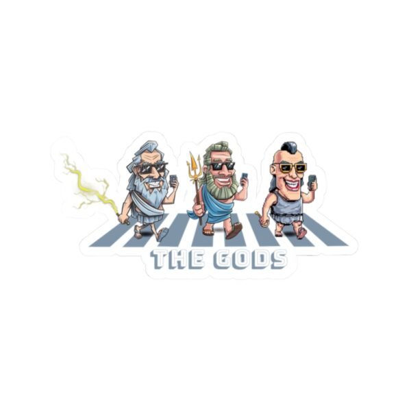 The Gods Road - Zeus, Poseidon and Hades Sticker | Greek Mythology Meets Pop Culture | Funny Vinyl Decal for Laptops & Journals