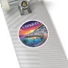 Cadaqués Spain Sunset Sticker - Coastal Village Art, Travel Souvenir, Vibrant Mediterranean Seaside, Spanish Town Scenic Gift