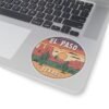 Desert Adventure Retro Design Kiss-Cut Stickers, El Paso Texas Sticker, Travel Decal, Wanderlust Camping Sticker, Southwest Desert Sticker