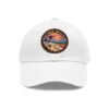 Sitges Spain Hat - Retro Sunset Leather Patch Cap, Coastal Beach Town Souvenir Dad Hat, Mediterranean Travel Gift