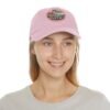 Cabo de Gata Hat - PU Leather Patch Pixel Art Sunset Baseball Cap, Spain Coastal Souvenir