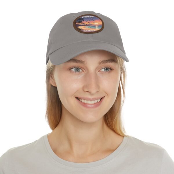 7954750653432171350_2048.jpeg Byron Bay Pixel Art Hat - Retro Sunset Leather Patch Cap | Australia Beach Dad Hat | Vintage Ocean View | Gamer Travel Gift