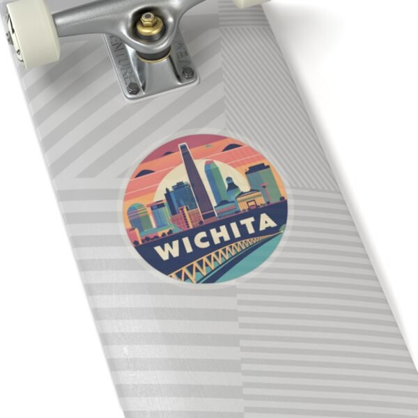 Wichita, Kansas Skyline Art - Kiss-Cut Stickers | Vibrant Cityscape Design