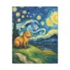 Canvas Print, Capybara Art - Tranquil Night Landscape Wall Decor, Whimsical Animal Illustration, Capybara Nation Collection, Nature Lover