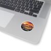 El Paso Texas Sticker - Franklin Mountains Sunset Desert Vinyl Decal, Southwest Cactus Landscape Art, Travel Souvenir for Laptops