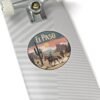 Cowboy Ride Kiss-Cut Stickers, El Paso Texas Sunset, Western Theme Decals, Southwestern Souvenirs, Wild West Vinyl Decals, Southwest Travel