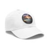 Carmel by the Sea Hat - Pixel Art Sunset Leather Patch Cap, California Coastal Retro Style, Unique Vintage Travel Gift
