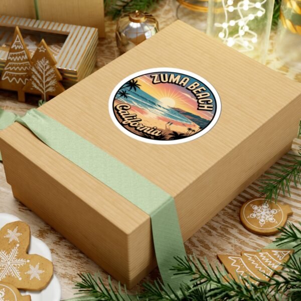 8142483854337596646_1200.jpeg Zuma Beach California Sticker - Retro Sunset Coastal Vibes | Beach Aesthetic Decal