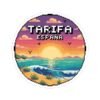 8169809511352419367_1200.jpeg Tarifa España Sticker - Pixel Art Sunset Coastal Beach Design, Retro Travel Badge Vinyl Decal for Laptop, Water Bottle