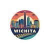 Wichita, Kansas Skyline Art - Kiss-Cut Stickers | Vibrant Cityscape Design