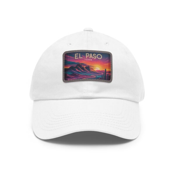 El Paso Texas Hat - Retro Sunset Desert Baseball Cap, Texas Travel Gift, Vintage Style El Paso Souvenir, Unisex Adjustable White Cap