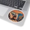 The Capy Scream Vinyl Sticker - Funny Capybara Art Inspired by The Scream | Round Waterproof Decal for Laptops, Journals & Gifts