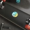 Zuma Beach Holographic Sticker - Cool Seagull Surfboard, Retro Summer Vibes, California Coastal Decor, Laptop & Water Bottle Vinyl Decal