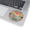 Vintage Surfing Kiss-Cut Stickers - Retro Ventura, California Design, Retro Surf Stickers, Beach Lover Gift, Travel Sticker, Scrapbook