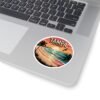 Tampa Florida Sticker - Retro Sunset Beach Waves Design with Palm Trees and Seagulls - Vintage Coastal Travel Souvenir Decal