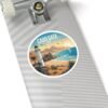 Cabo de Gata Spain Sticker - Retro Lighthouse Coastal Decal, Vintage Mediterranean Sunset Art, Spanish Travel Souvenir Gift