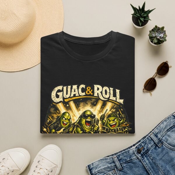 Guac & Roll Hard Rock Avocado Band T-Shirt: Funny Retro Concert Design
