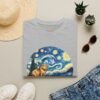 Capybara Starry Night T-Shirt, Artistic Style Tee, Whimsical Animal Graphic Shirt, Painting Inspired Tee, Softstyle Tee, Art Lover