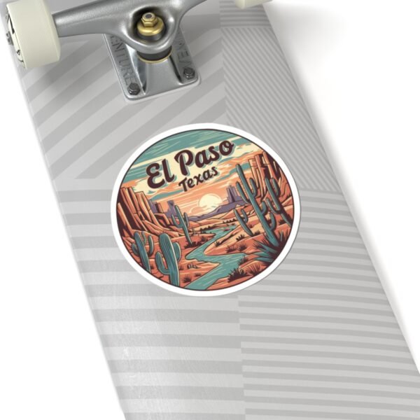 Southwest Sunset Kiss-Cut Stickers, El Paso Desert River Decal, Travel Gift, Souvenir, Laptop Decal, Journal Sticker, Water Bottle Decal