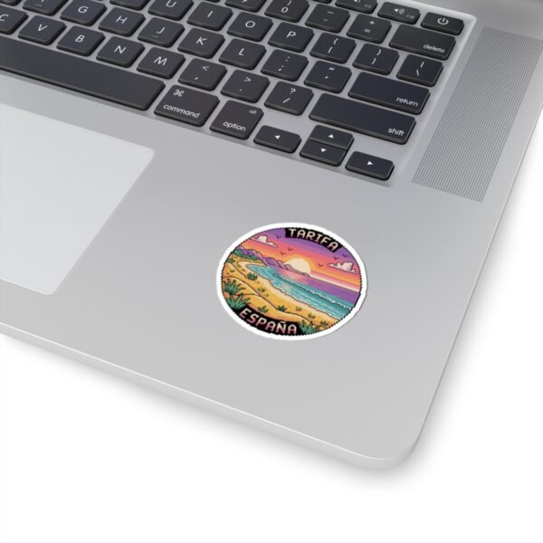 8398221440518829875_1200.jpeg Tarifa Spain Sticker - Retro Pixel Art Sunset Beach Design | Coastal Travel Art | Mediterranean Vacation Gift | Spanish Coast Vibes