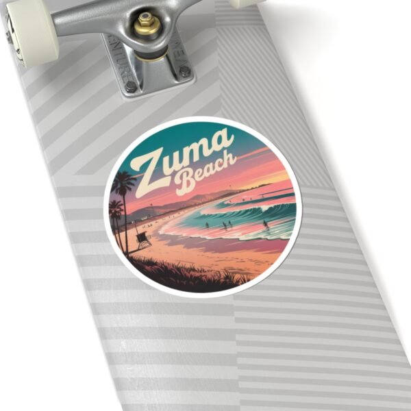 Zuma Beach Sticker - Retro Sunset California Vibes - Coastal Travel Gift