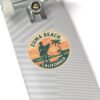 Zuma Beach, California - Vintage Sunset Emblem Sticker | Surf Design, Travel Souvenir, Coastal Vibes